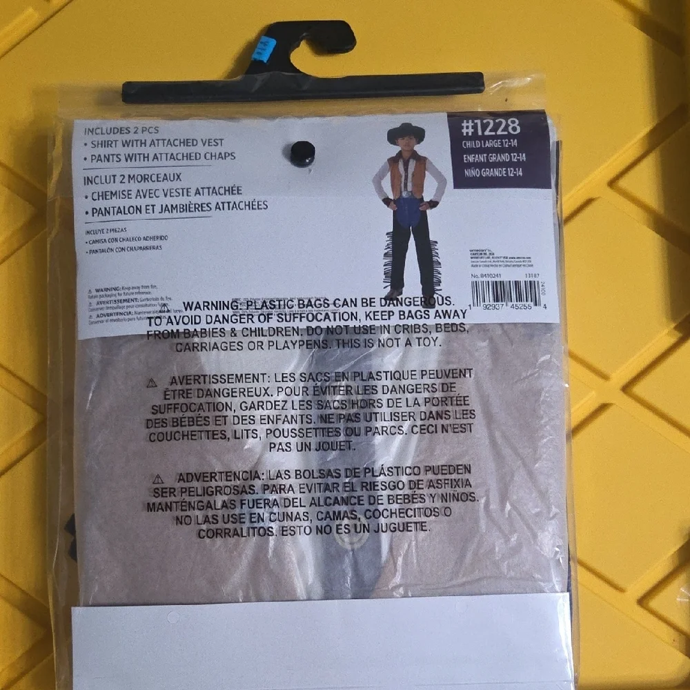 Cowboy Vaquero Kids Costume - Brown and Blue